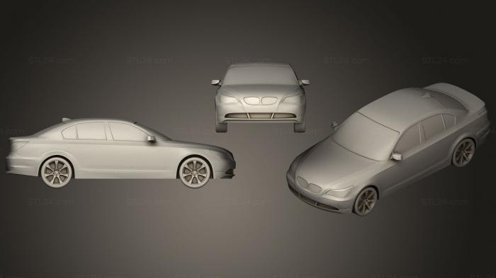 Автомобили и транспорт (BMW M5 E60, CARS_0456) 3D модель для ЧПУ станка